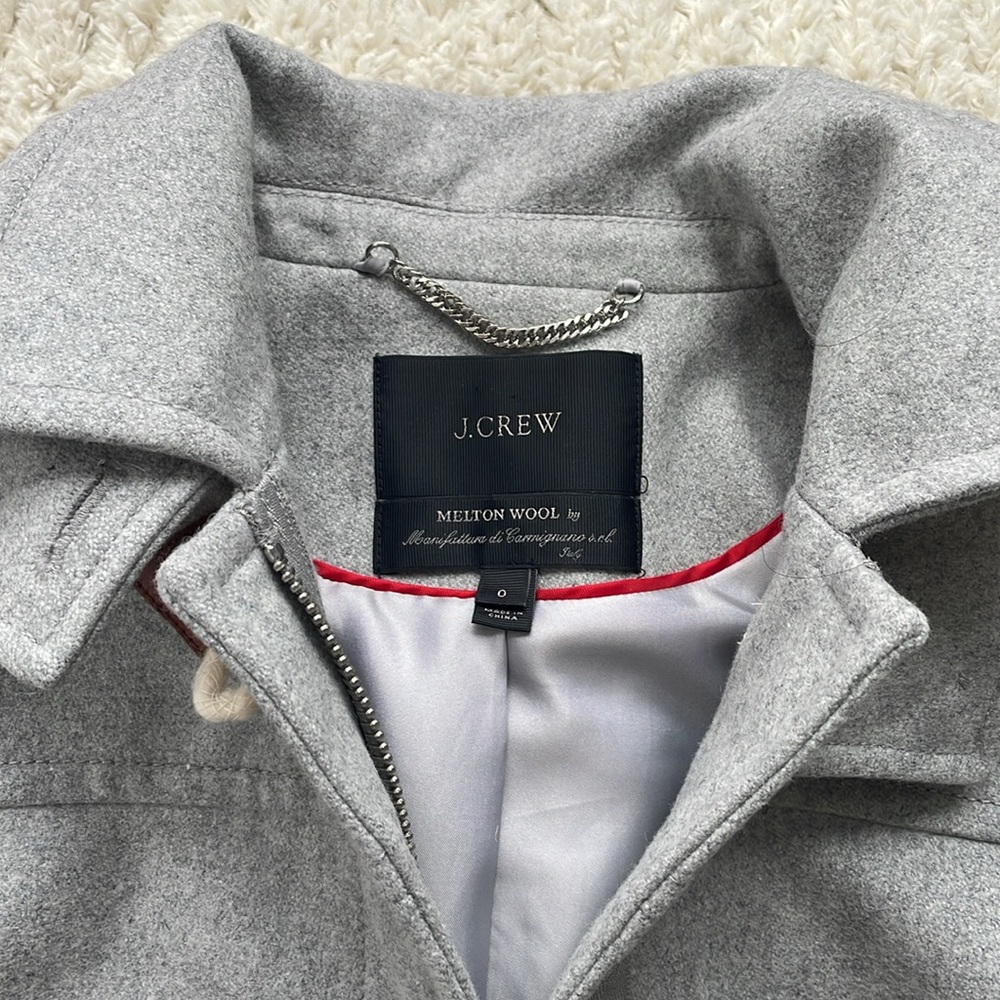 J. Crew Women's Wool Blend Melton Toggle Coat Jacket in Grey - Picture 5 of 8